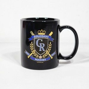 Vintage Black Colorado Rockies Ceramic Mug Coffee Cup Hunter MLB 1993